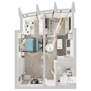 1-к квартира, вторичка, 51м2, 8/8 этаж