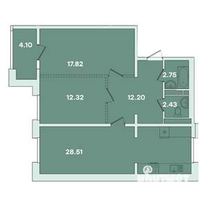 2-к квартира, вторичка, 80м2, 7/16 этаж