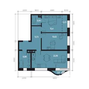 3-к квартира, вторичка, 77м2, 1/8 этаж