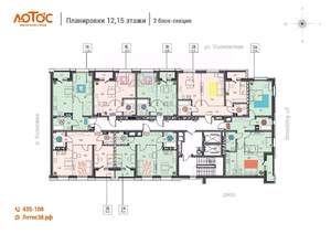 3-к квартира, вторичка, 76м2, 12/18 этаж