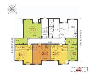 1-к квартира, вторичка, 40м2, 1/19 этаж