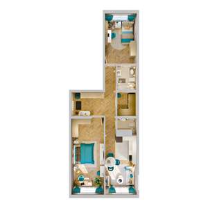 3-к квартира, вторичка, 74м2, 3/8 этаж