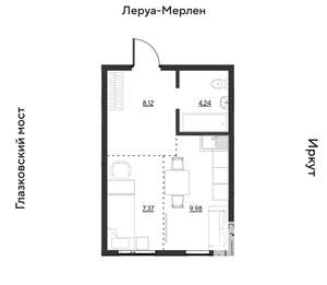1-к квартира, вторичка, 30м2, 17/19 этаж