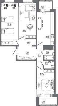 3-к квартира, вторичка, 90м2, 6/14 этаж