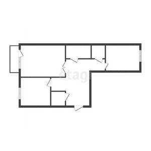 2-к квартира, вторичка, 51м2, 2/5 этаж