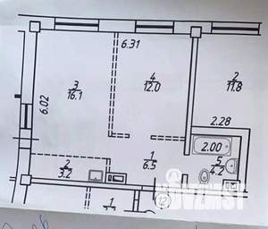 Студия квартира, вторичка, 42м2, 3/11 этаж