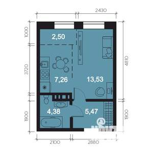1-к квартира, вторичка, 33м2, 8/8 этаж