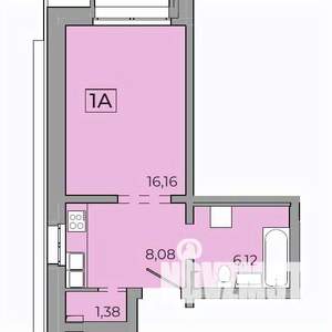1-к квартира, строящийся дом, 47м2, 14/15 этаж