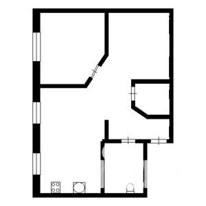 2-к квартира, вторичка, 41м2, 1/5 этаж