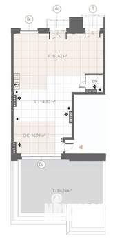 Студия квартира, строящийся дом, 217м2, 7/7 этаж