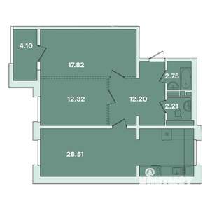 2-к квартира, вторичка, 80м2, 16/16 этаж