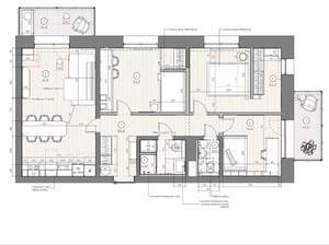 3-к квартира, вторичка, 84м2, 3/18 этаж