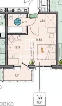 1-к квартира, вторичка, 32м2, 9/18 этаж