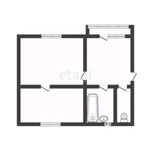 2-к квартира, вторичка, 42м2, 1/9 этаж