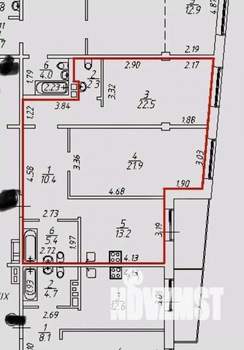 3-к квартира, вторичка, 82м2, 7/9 этаж