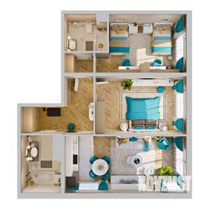 3-к квартира, вторичка, 77м2, 1/8 этаж