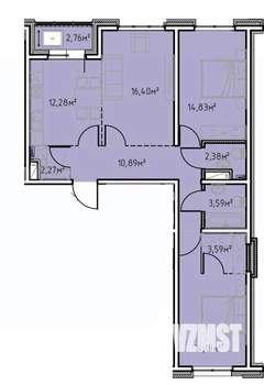 3-к квартира, вторичка, 83м2, 5/13 этаж