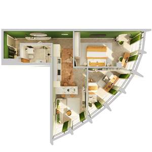 2-к квартира, вторичка, 71м2, 3/7 этаж