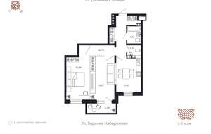 2-к квартира, вторичка, 73м2, 3/8 этаж