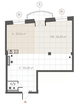 Студия квартира, вторичка, 115м2, 6/8 этаж