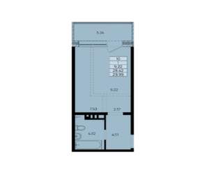 1-к квартира, вторичка, 34м2, 4/10 этаж