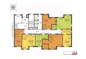 2-к квартира, строящийся дом, 56м2, 1/19 этаж