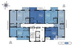 2-к квартира, вторичка, 64м2, 13/16 этаж
