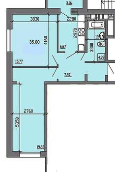 3-к квартира, вторичка, 60м2, 3/16 этаж