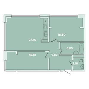 2-к квартира, вторичка, 78м2, 5/14 этаж