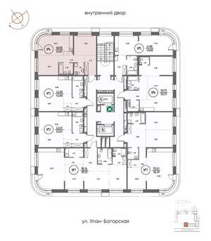 2-к квартира, строящийся дом, 64м2, 2/20 этаж