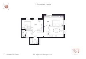 2-к квартира, вторичка, 71м2, 2/8 этаж