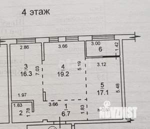 2-к квартира, вторичка, 63м2, 4/13 этаж