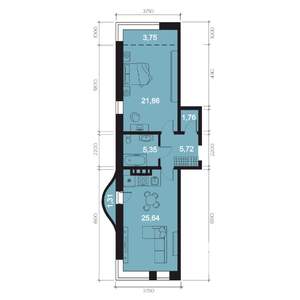 2-к квартира, вторичка, 65м2, 5/8 этаж