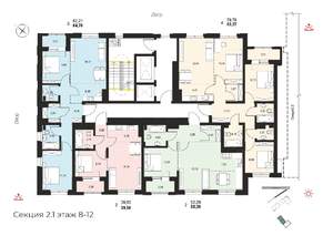 2-к квартира, вторичка, 55м2, 9/14 этаж