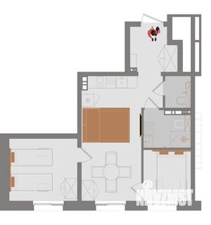 3-к квартира, вторичка, 46м2, 9/14 этаж