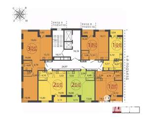 1-к квартира, строящийся дом, 43м2, 11/19 этаж