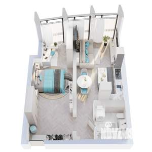 1-к квартира, вторичка, 51м2, 8/8 этаж