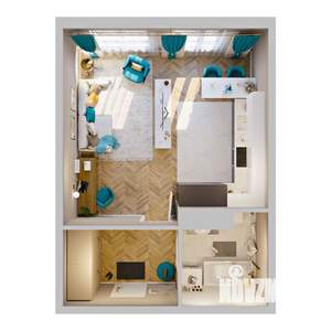 1-к квартира, вторичка, 33м2, 1/8 этаж