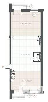 Студия квартира, строящийся дом, 138м2, 4/8 этаж