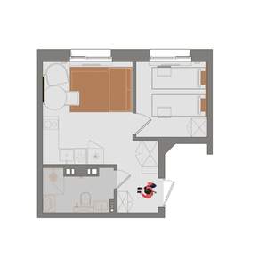 2-к квартира, вторичка, 29м2, 4/14 этаж