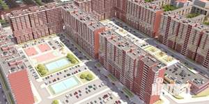 2-к квартира, строящийся дом, 52м2, 13/16 этаж