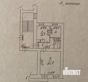 2-к квартира, вторичка, 59м2, 4/4 этаж