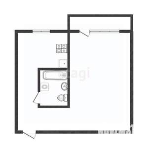 1-к квартира, вторичка, 30м2, 5/5 этаж