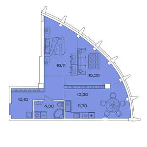 2-к квартира, вторичка, 67м2, 5/8 этаж