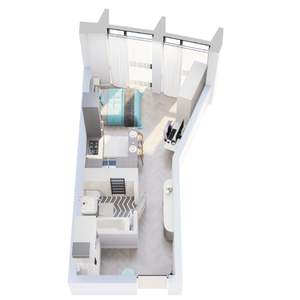 1-к квартира, вторичка, 27м2, 3/8 этаж