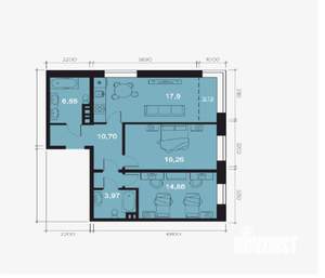 3-к квартира, вторичка, 73м2, 3/8 этаж