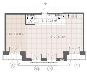 Студия квартира, строящийся дом, 117м2, 4/7 этаж