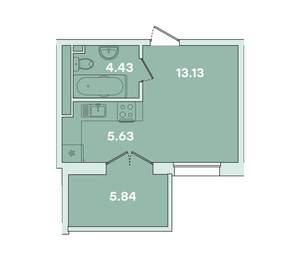 1-к квартира, вторичка, 29м2, 3/14 этаж