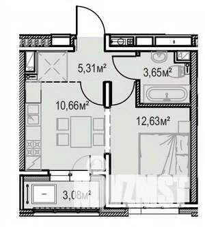 1-к квартира, вторичка, 35м2, 5/13 этаж