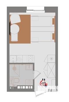 1-к квартира, вторичка, 22м2, 10/14 этаж